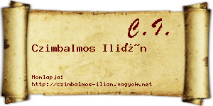 Czimbalmos Ilián névjegykártya